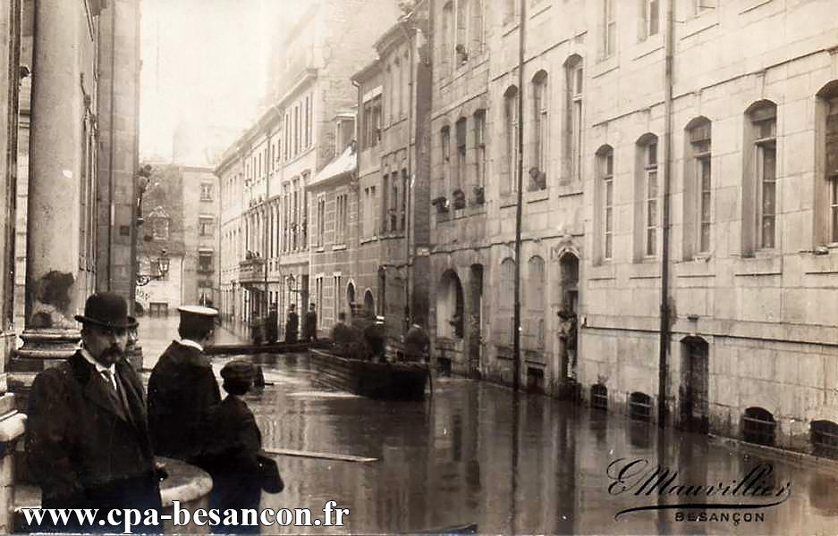 Besançon - Rue du Lycée lors des Inondations de Janvier 1910